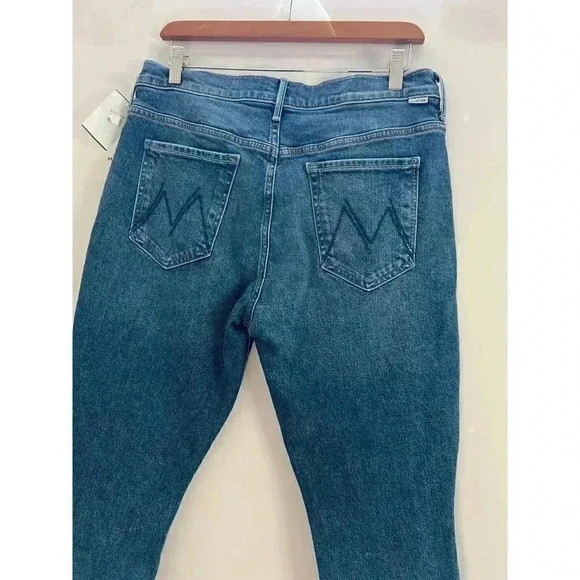 MOTHER The Stunner Ankle Fray Jeans Crate Digger Size 32 - Picture 13 of 14